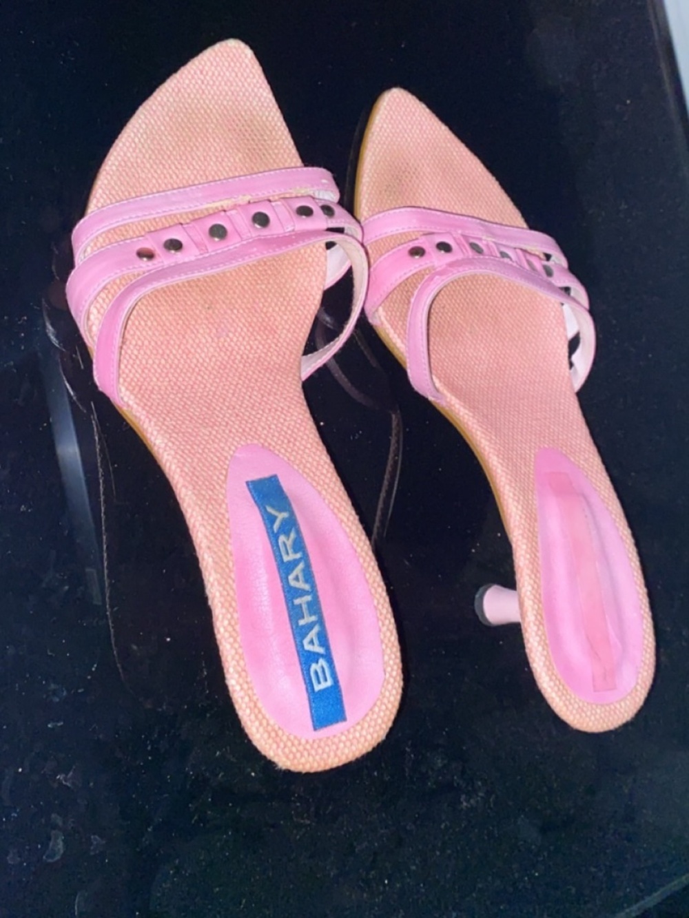 Vintage Bahary Pink Kitten Heels